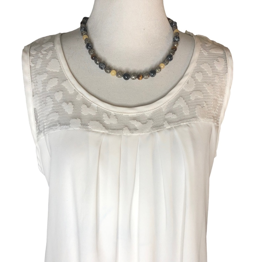 Beautiful Papaya Lovely Lace Tunic Top Sz M - Picture 4 of 8